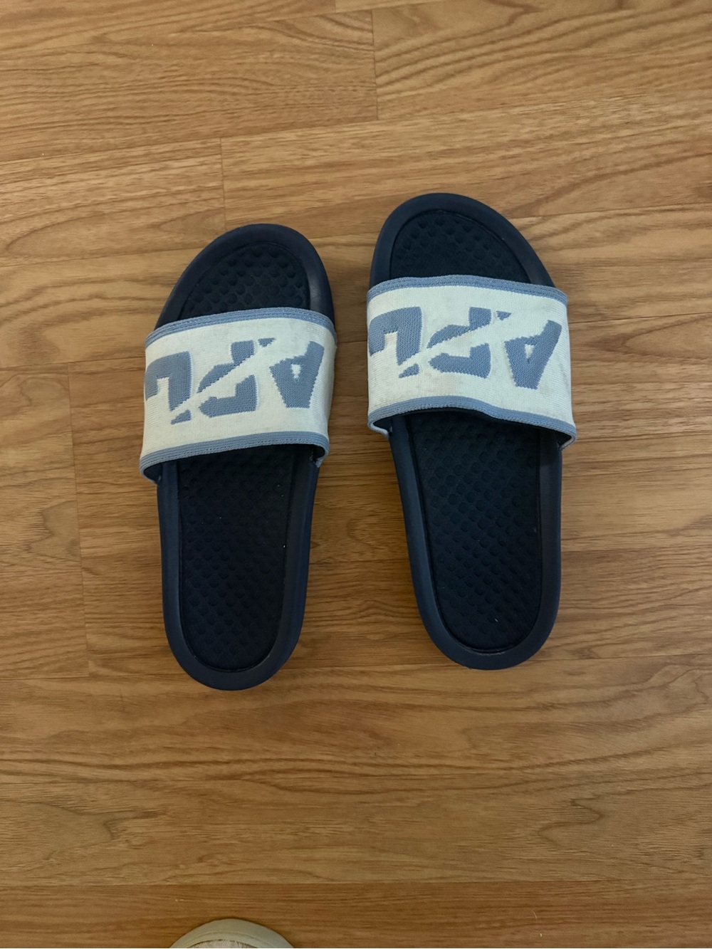 APL Navy and Cream Slide Sandals
